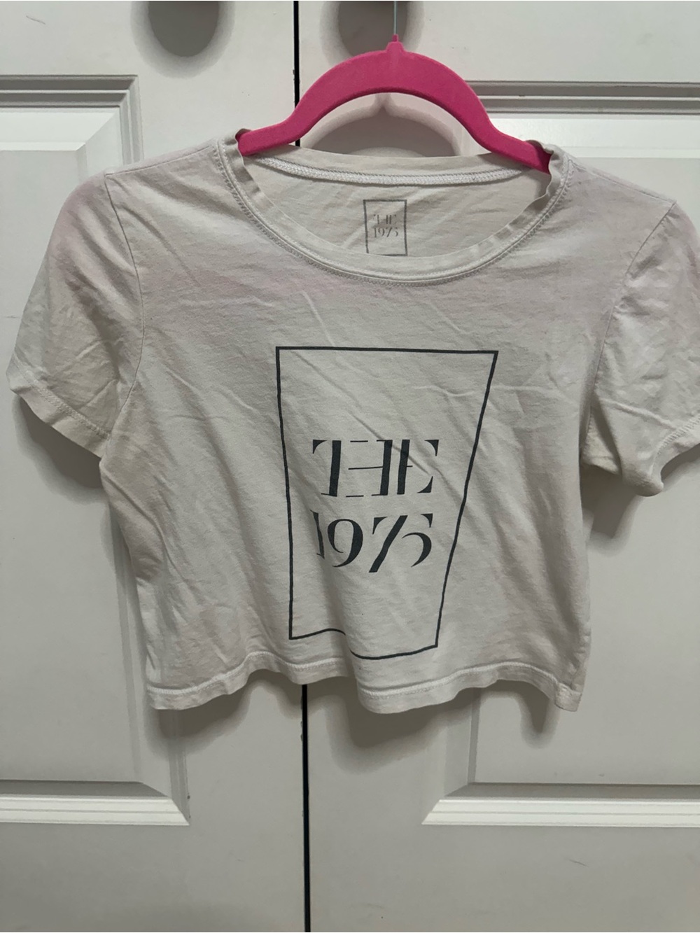 The 1975 Logo Crop Tee - White
